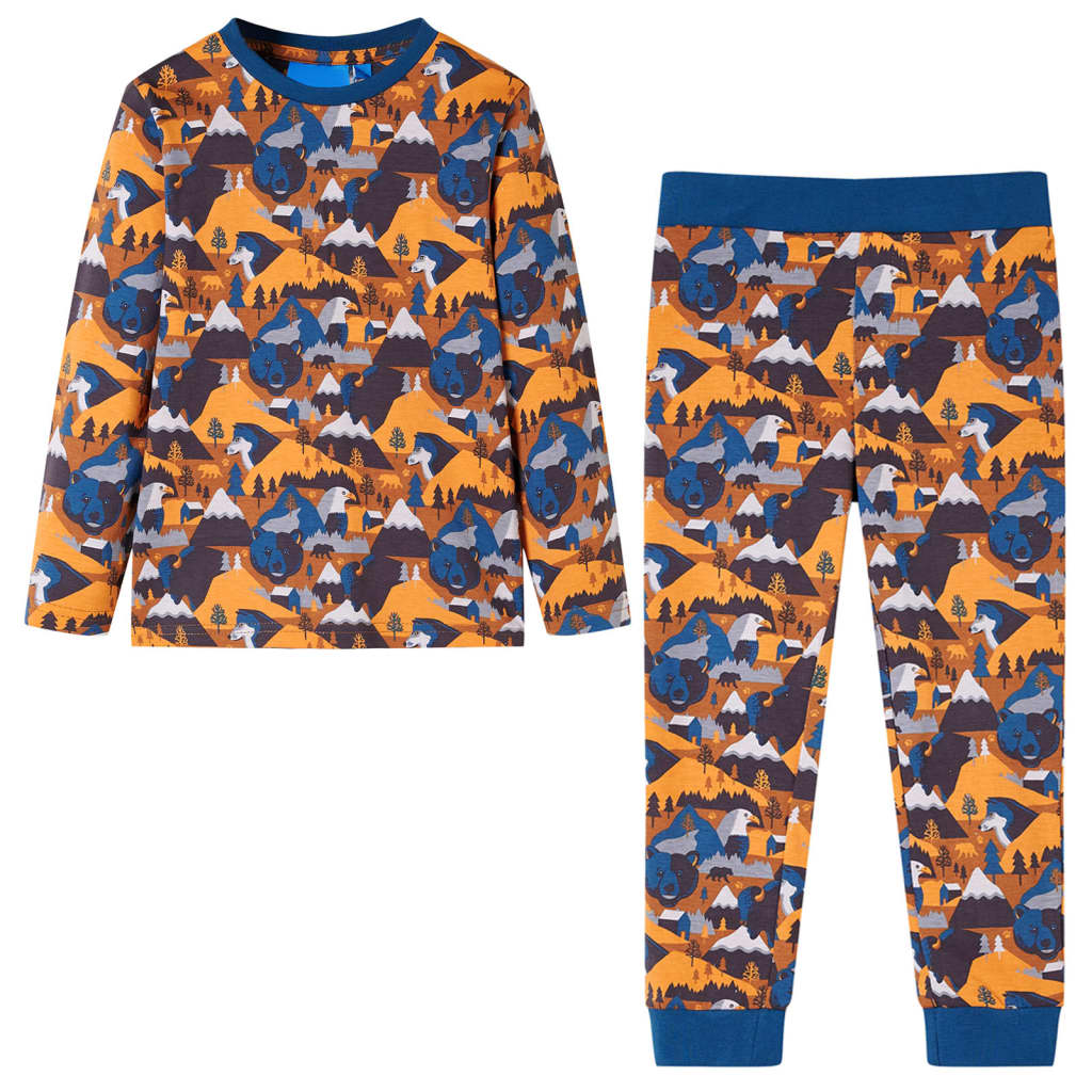 JUNG Vida Kinderpyjama mit Langen Ärmeln Cognac 104