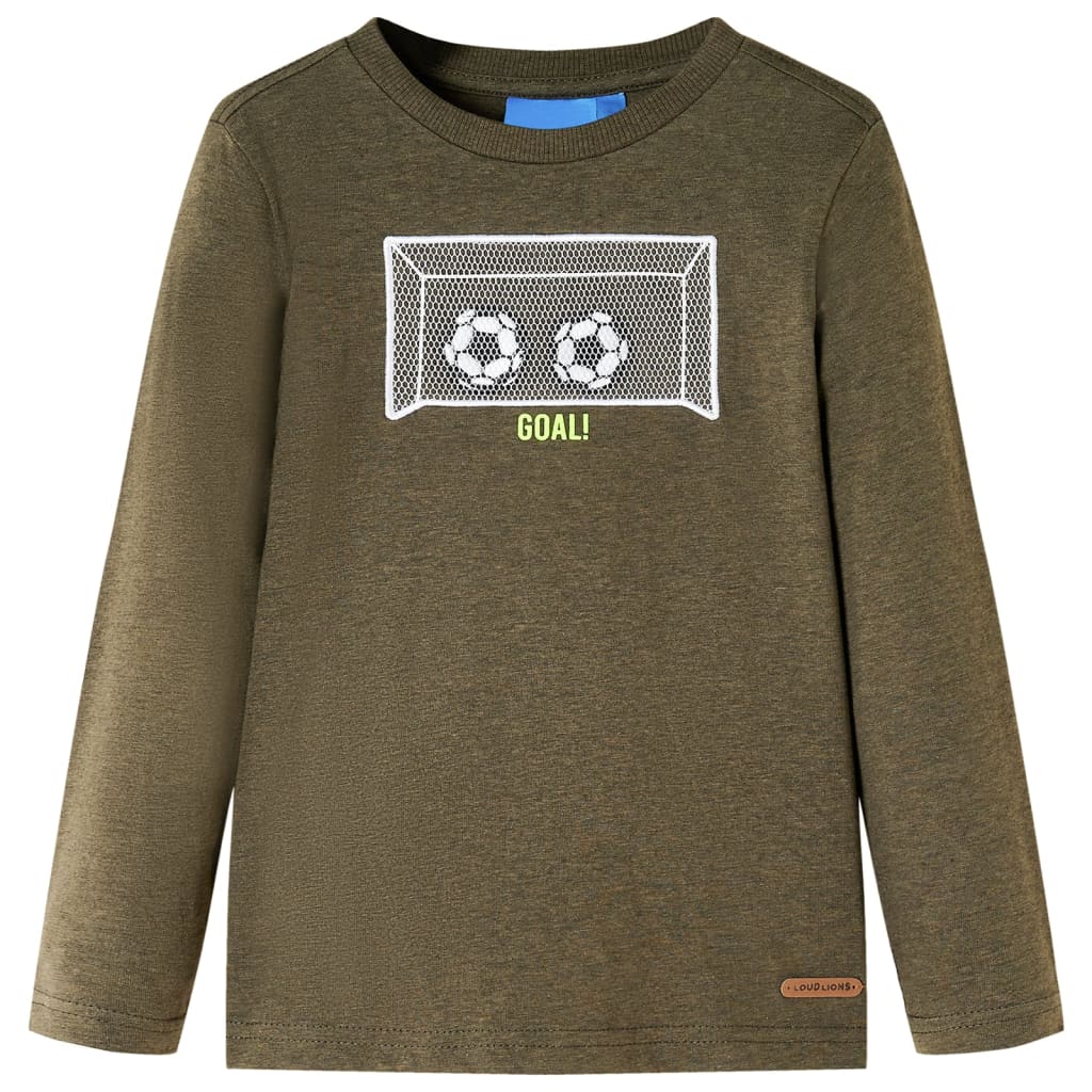 JUNG Vida Kinder-Langarmshirt Khaki Melange 116