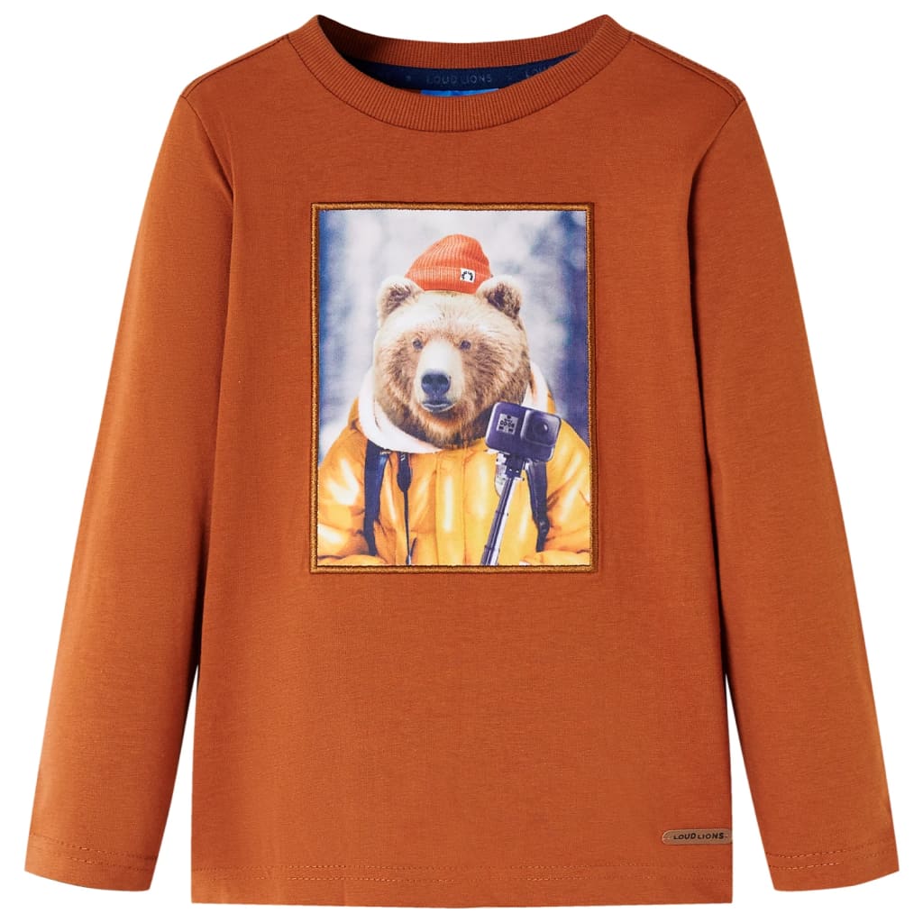 JUNG Vida Kinder-Langarmshirt Dunkelorange 128