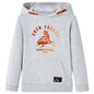 JUNG Vida Kinder-Kapuzenpullover Grau Melange und Orange 104