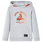 JUNG Vida Kinder-Kapuzenpullover Grau Melange und Orange 116