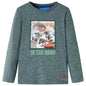 JUNG Vida Kinder-Langarmshirt Dunkelgrün Melange 140