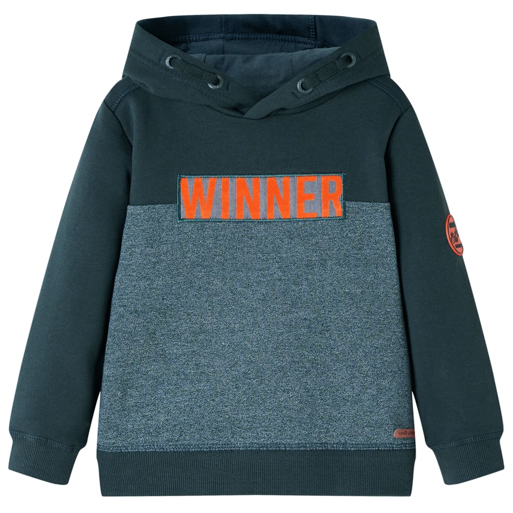 JUNG Vida Kinder-Kapuzenpullover Dunkelgrün 140