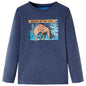 JUNG Vida Kinder-Langarmshirt Dunkelblau Melange 128