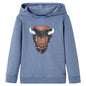 JUNG Vida Kinder-Kapuzenpullover Blau Melange 104
