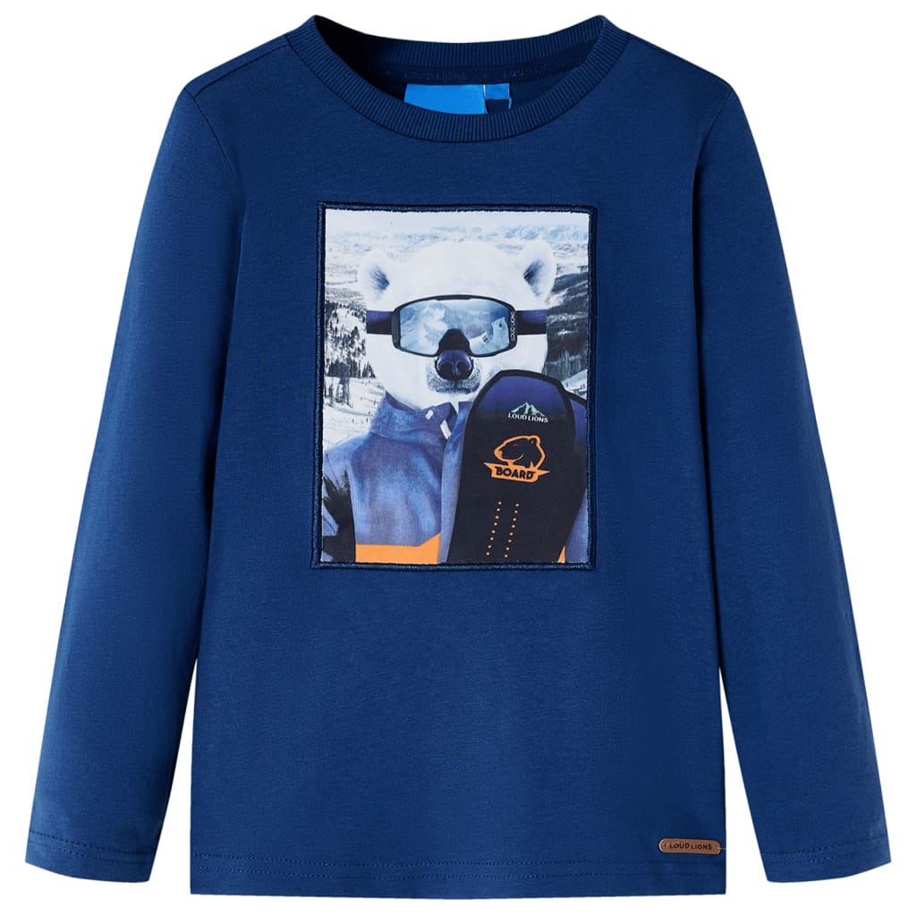 JUNG Vida Kinder-Langarmshirt Jeansblau 104
