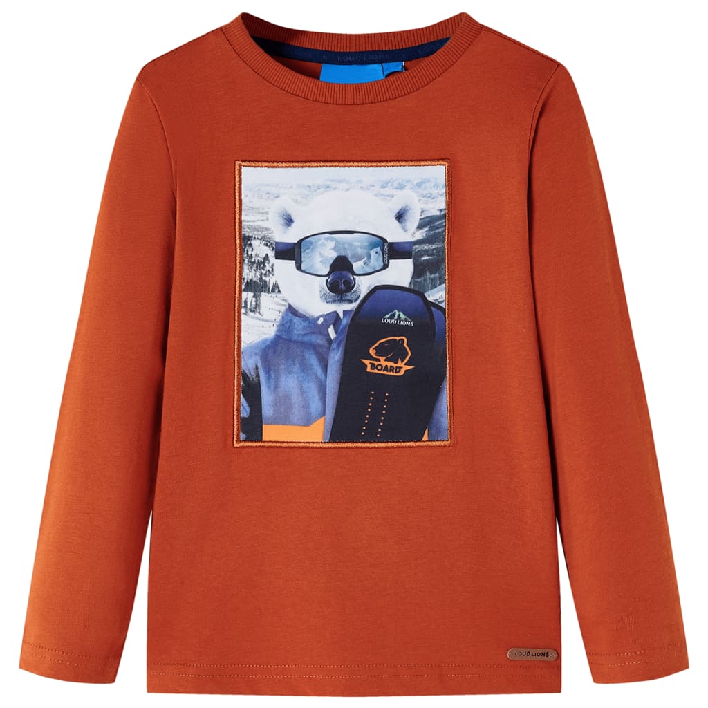 JUNG Vida Kinder-Langarmshirt Rostbraun 104