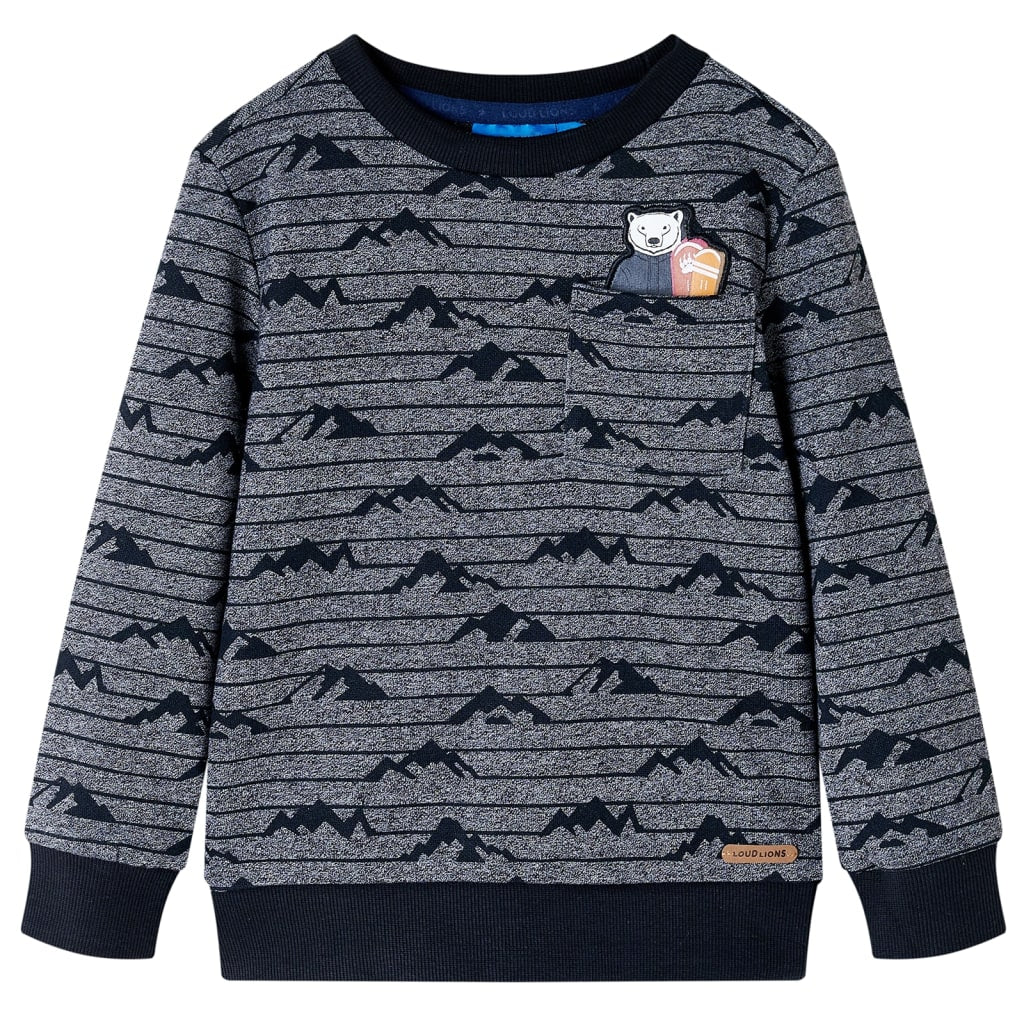JUNG Vida Kinder-Sweatshirt Marineblau Melange 140