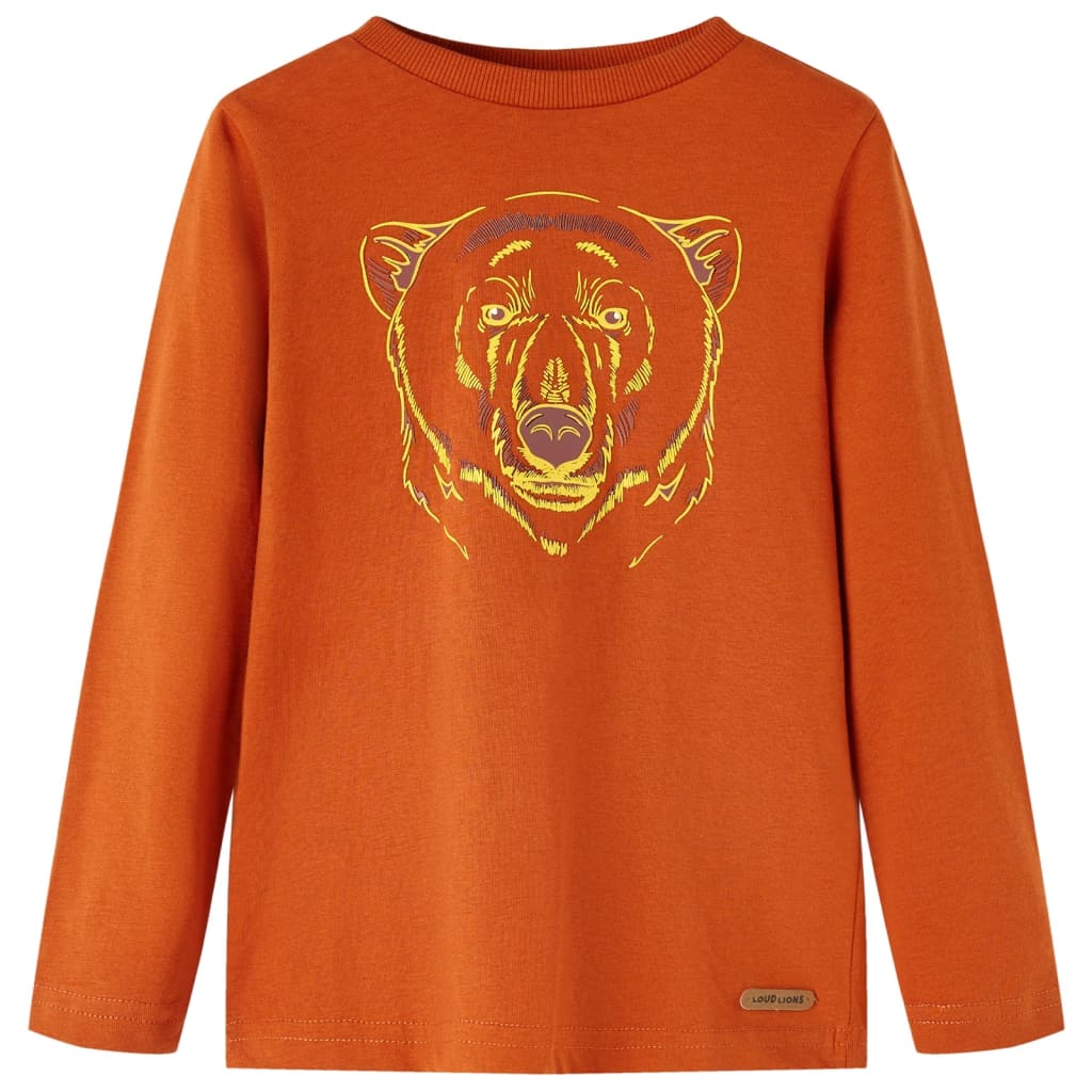 JUNG Vida Kinder-Langarmshirt Rostbraun 104