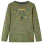 JUNG Vida Kinder-Langarmshirt Khaki Melange 128