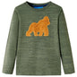 JUNG Vida Kinder-Langarmshirt Khaki Melange 116
