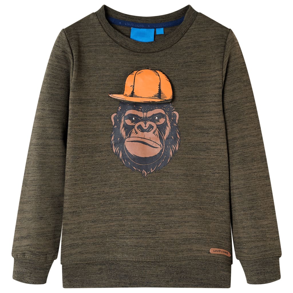 JUNG Vida Kinder-Sweatshirt Dunkelkhaki Melange 116