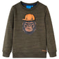 JUNG Vida Kinder-Sweatshirt Dunkelkhaki Melange 116