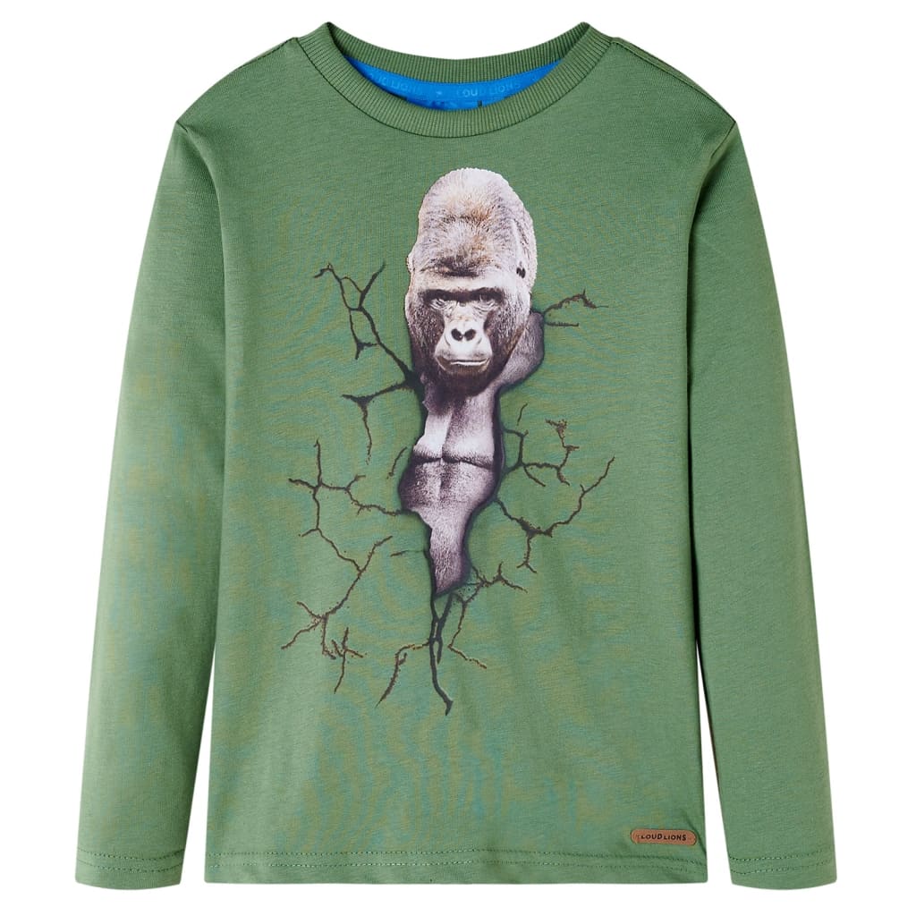 JUNG Vida Kinder-Langarmshirt Helles Khaki 116