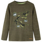 JUNG Vida Kinder-Langarmshirt Dunkles Khaki Melange 104