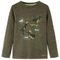 JUNG Vida Kinder-Langarmshirt Dunkles Khaki Melange 116
