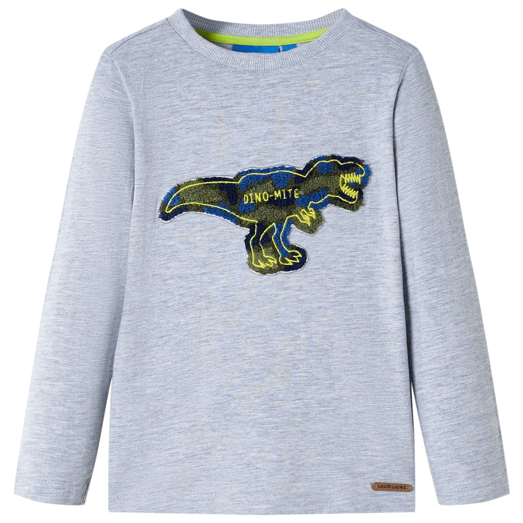 JUNG Vida Kinder-Langarmshirt Grau Melange 128