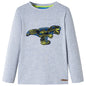 JUNG Vida Kinder-Langarmshirt Grau Melange 128