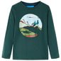 JUNG Vida Kinder-Langarmshirt Dunkelgrün 92