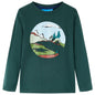 JUNG Vida Kinder-Langarmshirt Dunkelgrün 128