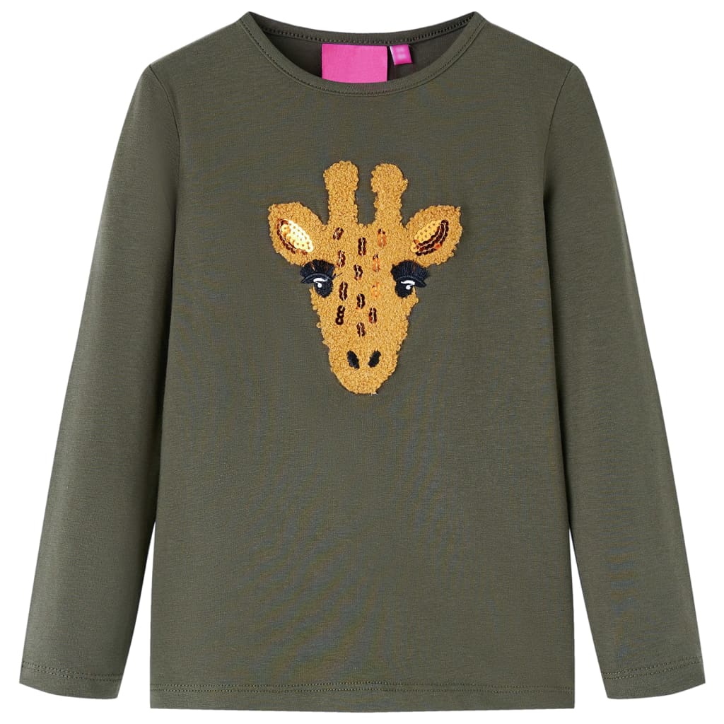 JUNG Vida Kinder-Langarmshirt Khaki 140