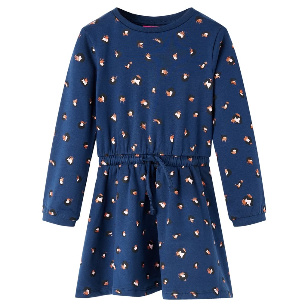 JUNG Vida Kinderkleid mit Langen Ärmeln Marineblau 140