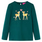 JUNG Vida Kinder-Langarmshirt Dunkelgrün 116