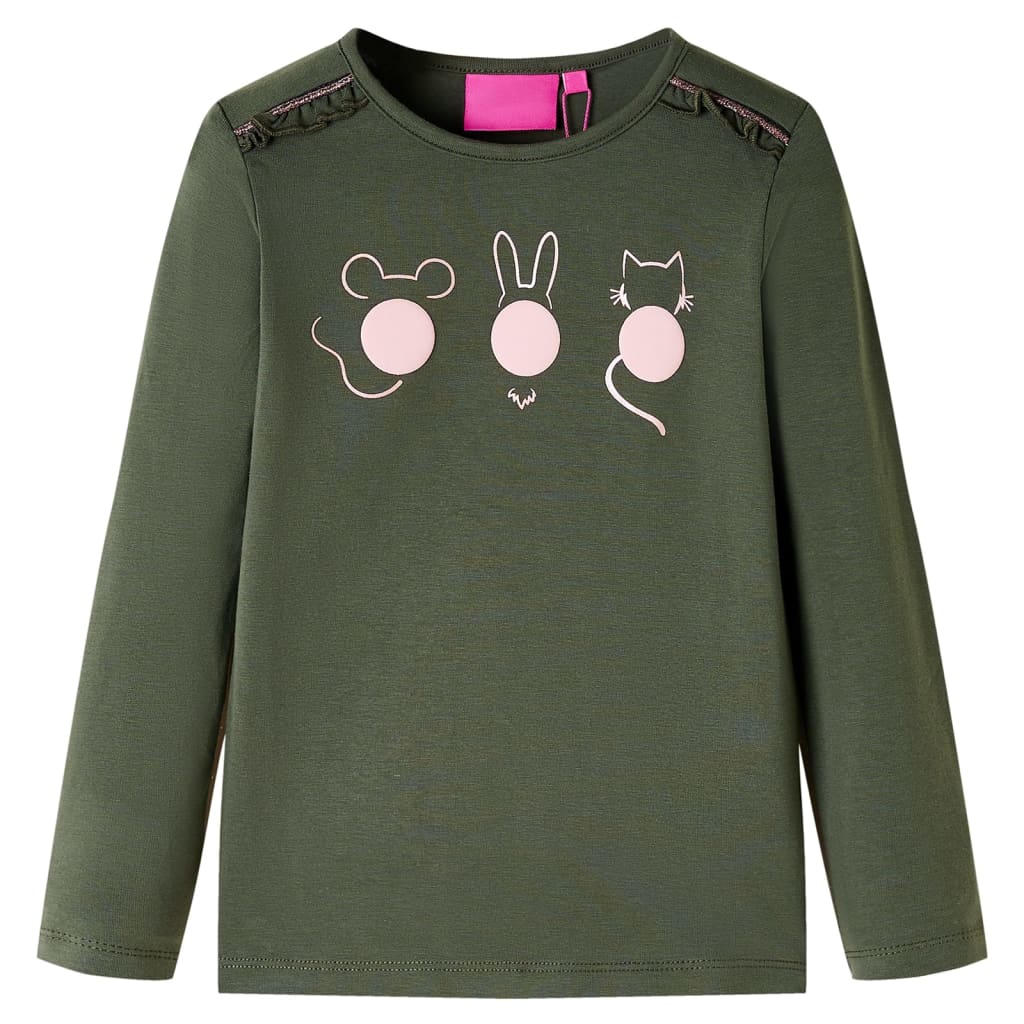 JUNG Vida Kinder-Langarmshirt Khaki 140