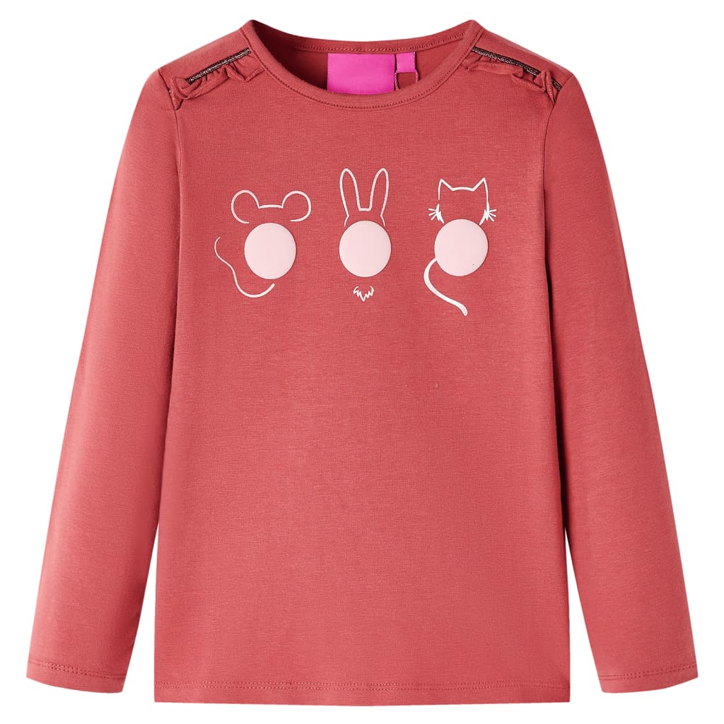 JUNG Vida Kinder-Langarmshirt Dunkelrosa 128