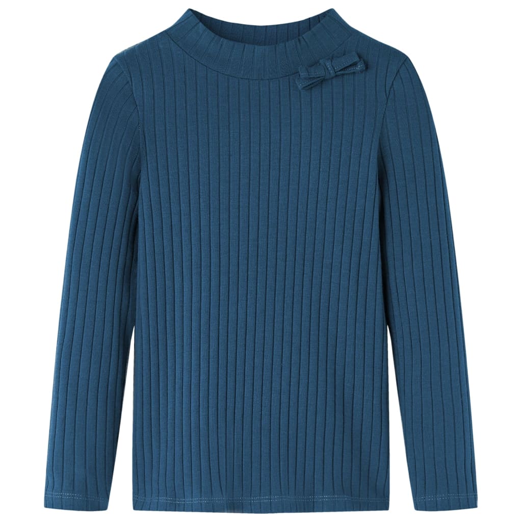 JUNG Vida Kinder-Langarmshirt Rippstrick Marineblau 140