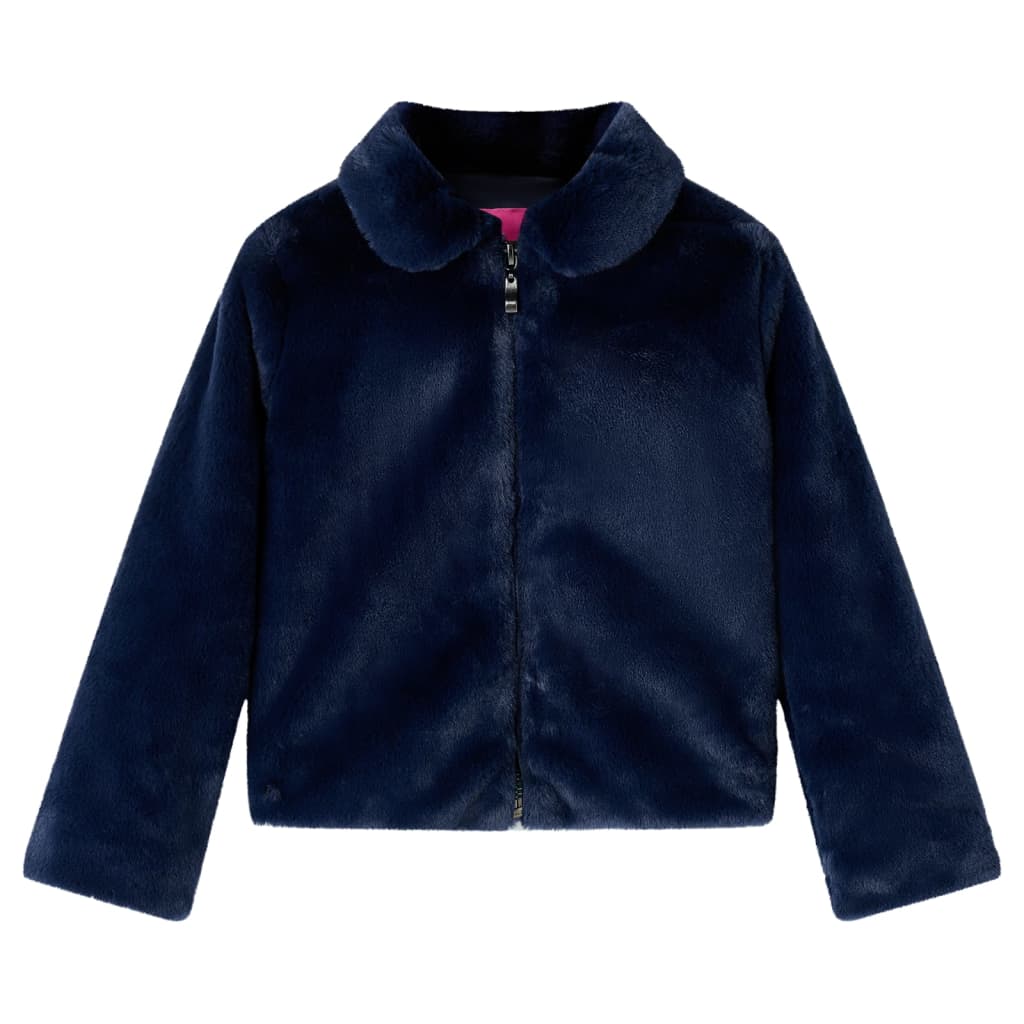 JUNG Vida Kindermantel Kunstpelz Marineblau 92