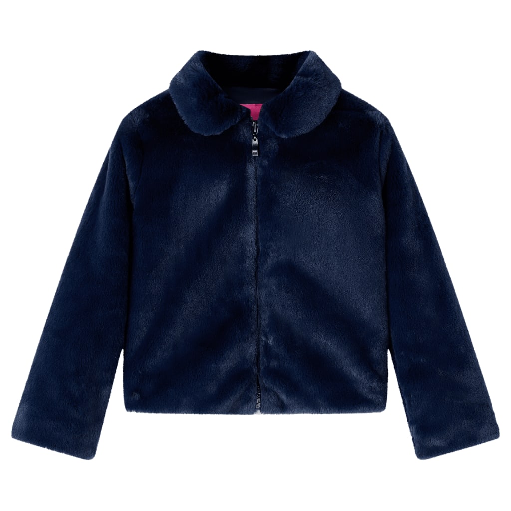 JUNG Vida Kindermantel Kunstpelz Marineblau 104