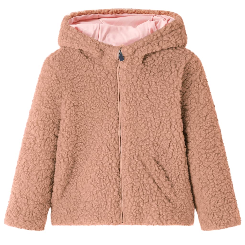 JUNG Vida Kinder-Kapuzenjacke Teddy-Kunstpelz Heller Cognac 92