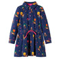 JUNG Vida Kinderkleid mit Langen Ärmeln und Kordelzug Marineblau 92
