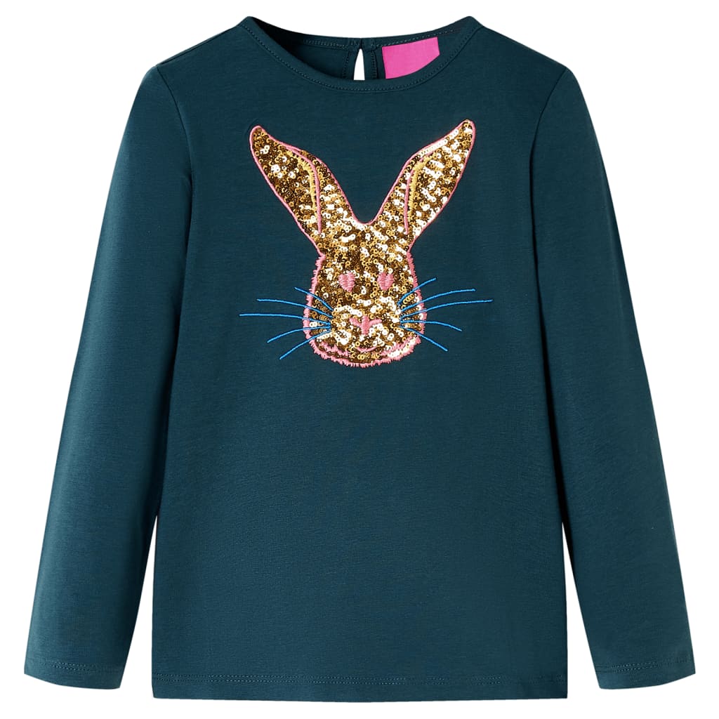 JUNG Vida Kinder-Langarmshirt Dunkelgrün 92