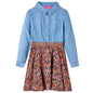 JUNG Vida Kinderkleid mit Langen Ärmeln Marineblau und Jeansblau 116
