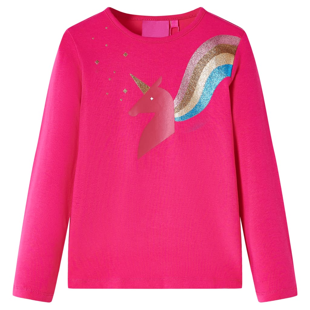 JUNG Vida Kinder-Langarmshirt Knallrosa 140