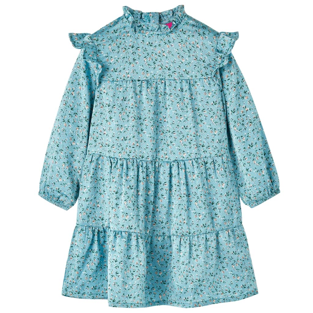 JUNG Vida Kinderkleid mit Langen Ärmeln Blau 140