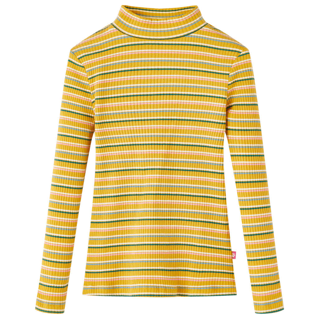 JUNG Vida Kinder-Langarmshirt Halbrollkragen Ocker 128