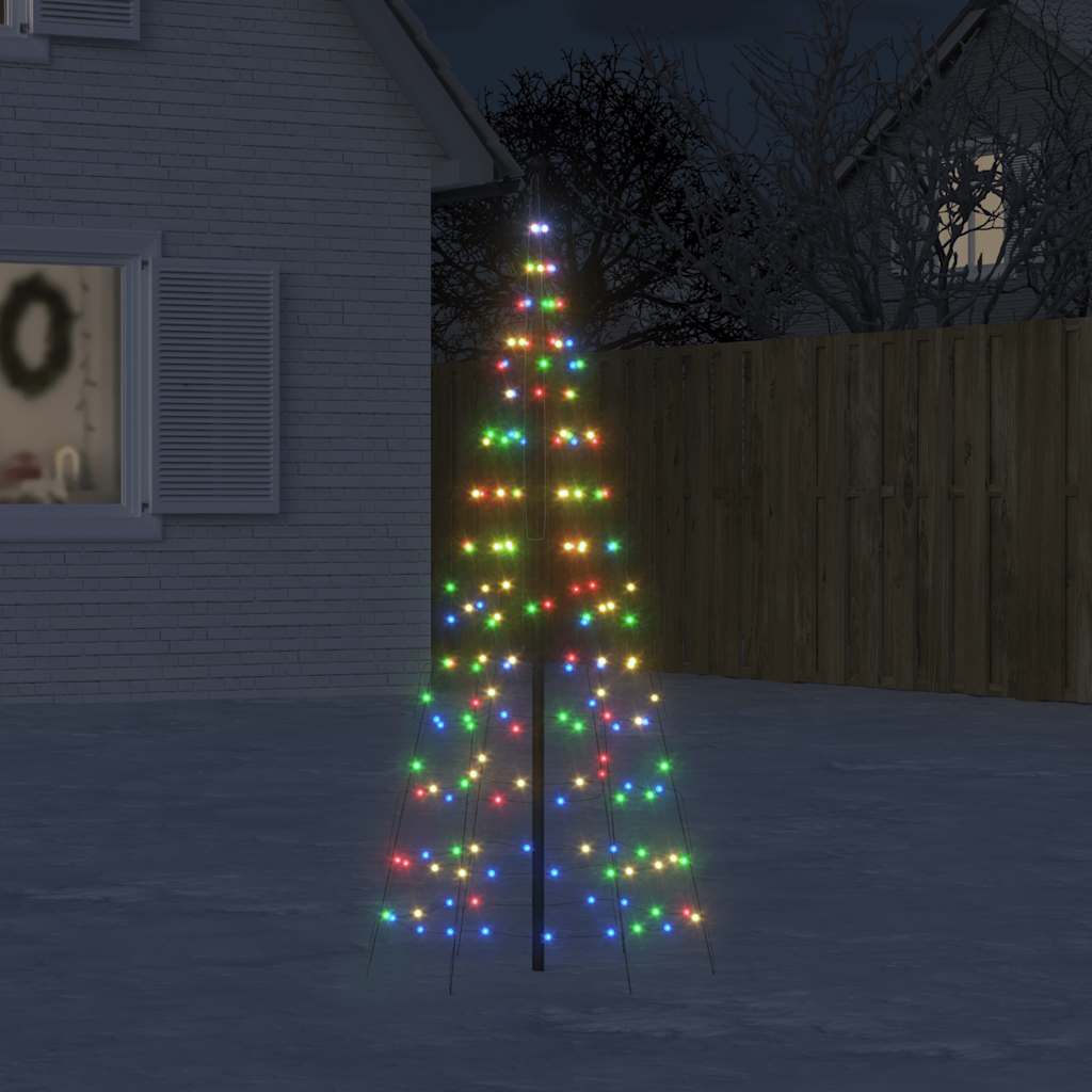 JUNG Vida LED-Weihnachtsbaum für Fahnenmast 200 LEDs Mehrfarbig 180 cm
