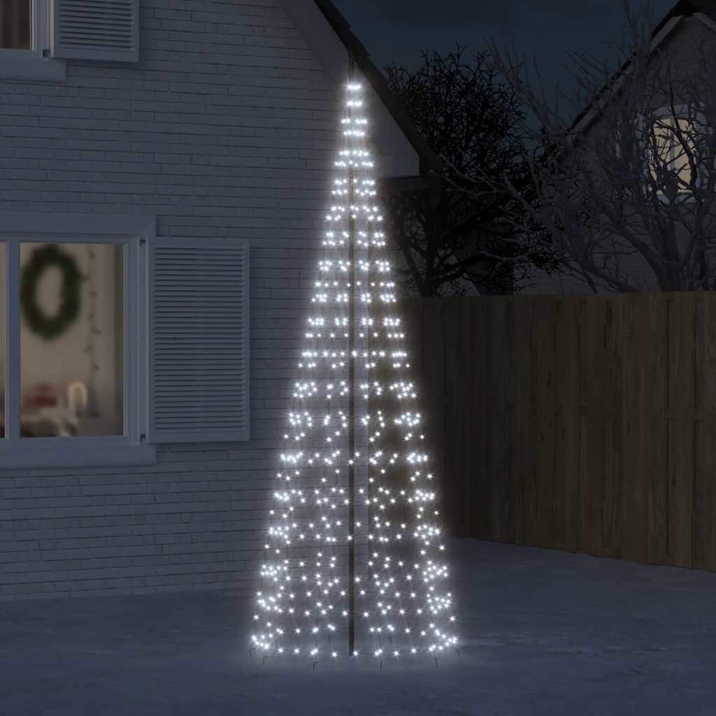 JUNG Vida LED-Weihnachtsbaum für Fahnenmast 550 LEDs Kaltweiß 300 cm