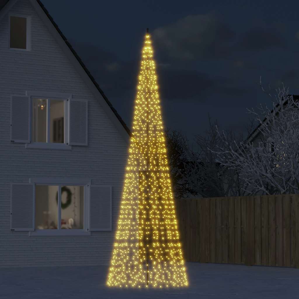 JUNG Vida LED-Weihnachtsbaum für Fahnenmast 1534 LEDs Warmweiß 500 cm