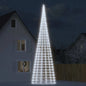 JUNG Vida LED-Weihnachtsbaum für Fahnenmast 3000 LEDs Kaltweiß 800 cm