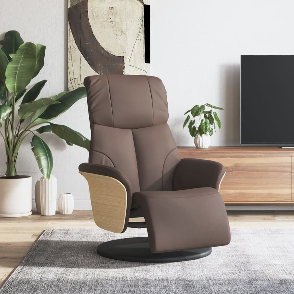 JUNG Vida Relaxsessel mit Fußteil Braun Kunstleder