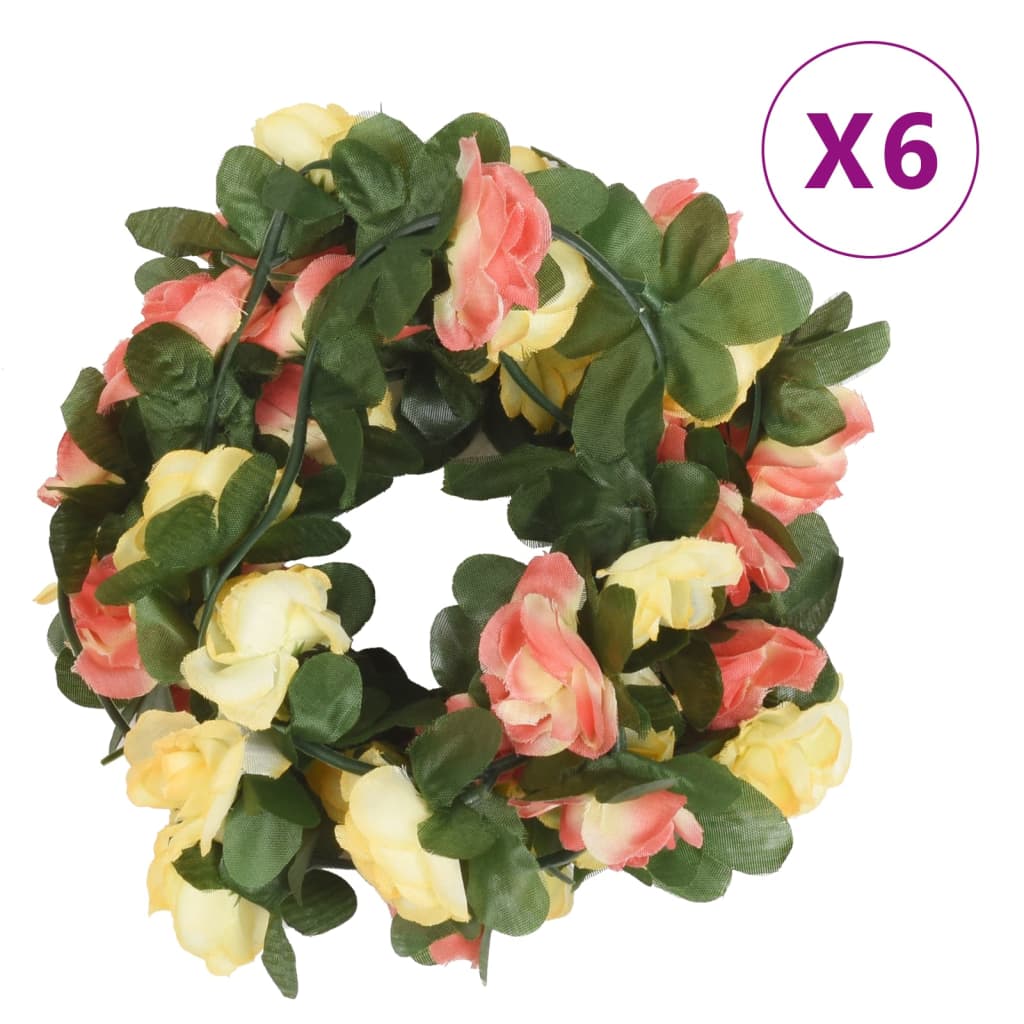 JUNG Vida Blumengirlanden Blumen 6 Stk. Frühlingsrosen 250 cm