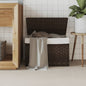 JUNG Vida Wäschekorb mit Deckel Dunkelbraun 55,5x35x34 cm Poly Rattan