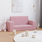JUNG Vida Kinder-Schlafsofa 2-Sitzer Rosa Weicher Plüsch