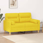 JUNG Vida 2-Sitzer-Sofa mit Zierkissen Hellgelb 120 cm Stoff