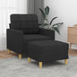 JUNG Vida Sessel mit Hocker Schwarz 60 cm Stoff