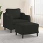 JUNG Vida Sessel mit Hocker Schwarz 60 cm Stoff